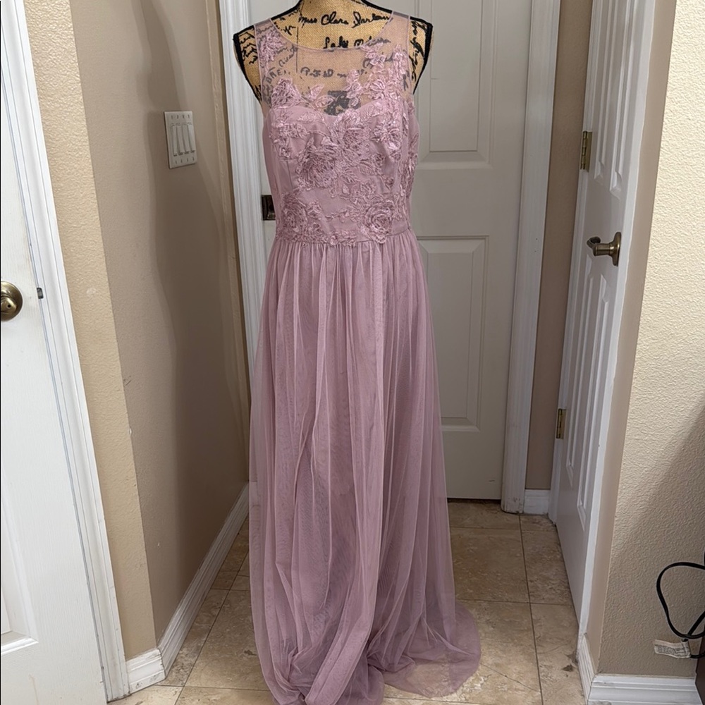 Embellished Pink Spaghetti Strap Wedding Gown